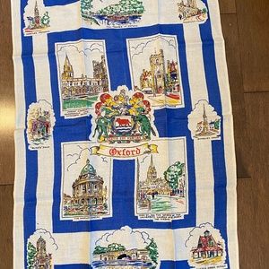 Oxford linen tea towel